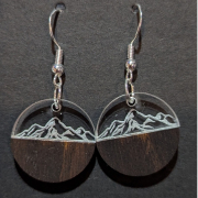 Small Round Mountain Range Earrings