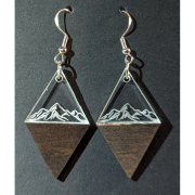 Diamond Mountain Range handmade Earrings