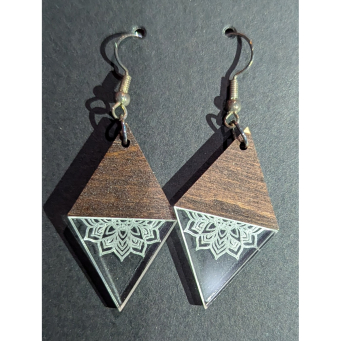 Diamond Mandala handmade Earrings