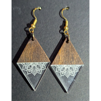 Diamond Mandala handmade Earrings