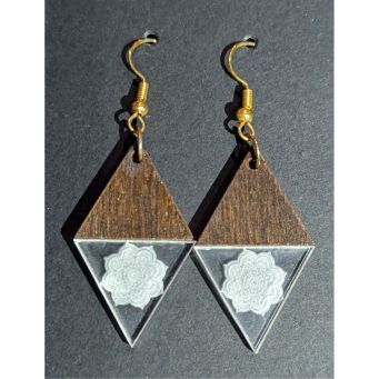 Diamond Flower handmade Earrings
