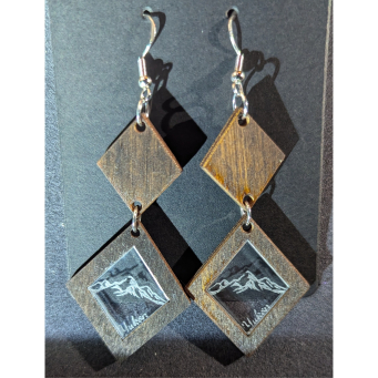 Double Diamond Mountain handmade Earrings