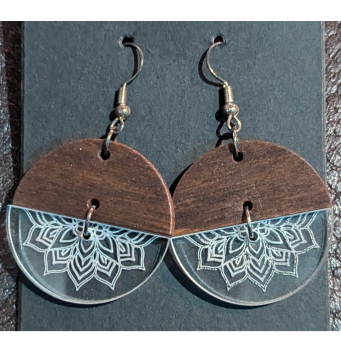 Large Round Mandala handmade Earrings