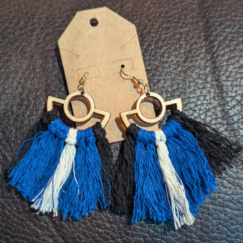 Fringe Half Circle handmade Earrings