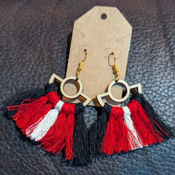Fringe Half Circle handmade Earrings