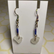 Sea glass dangle earrings